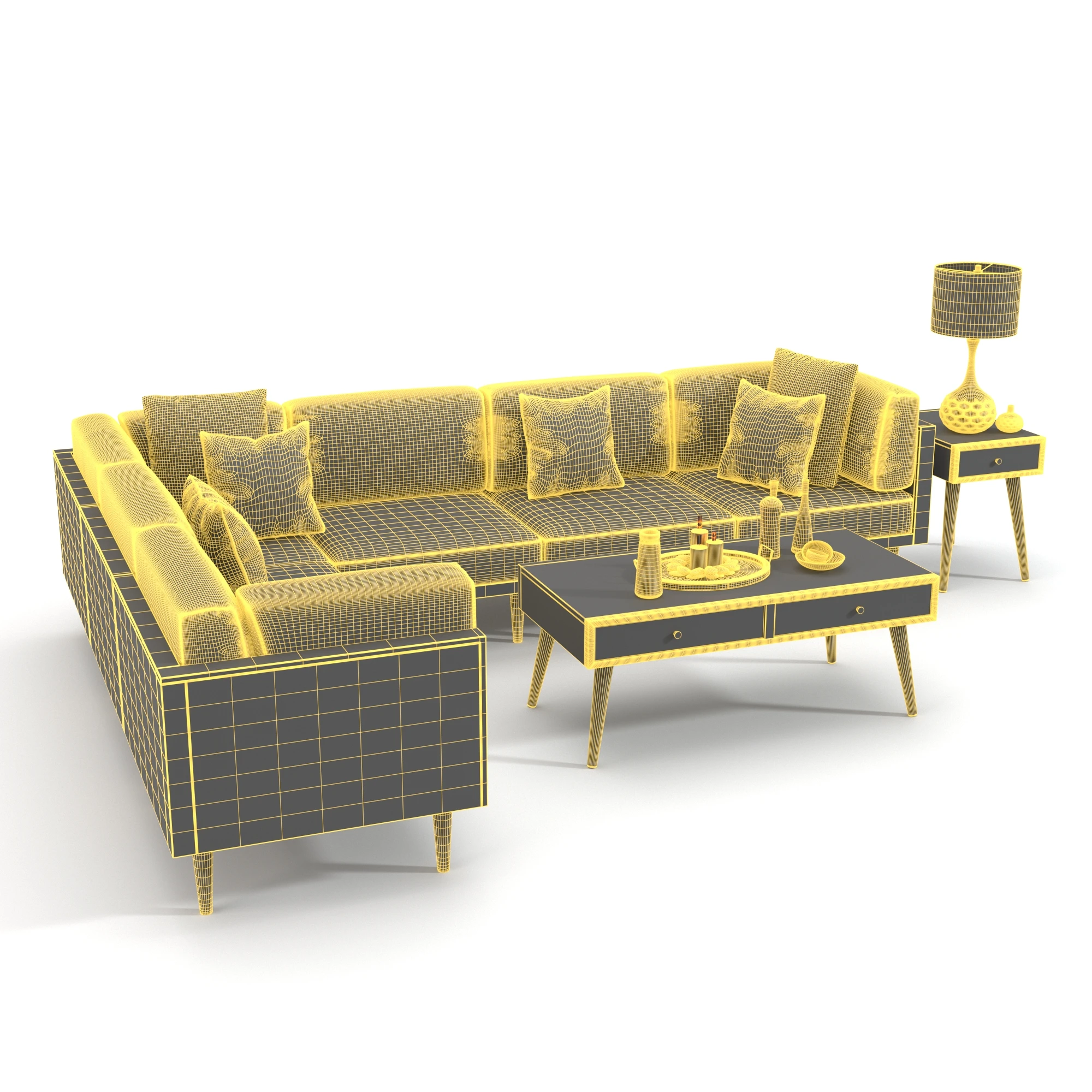 Bellanest Soto Modular Sectional Sofa Set 3D Model_07